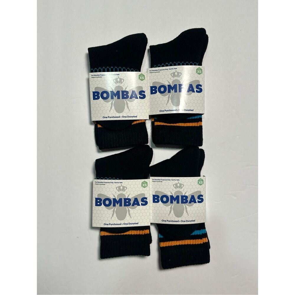 Bombas Honeycomb Arch Support Crew Socks Size XS Black